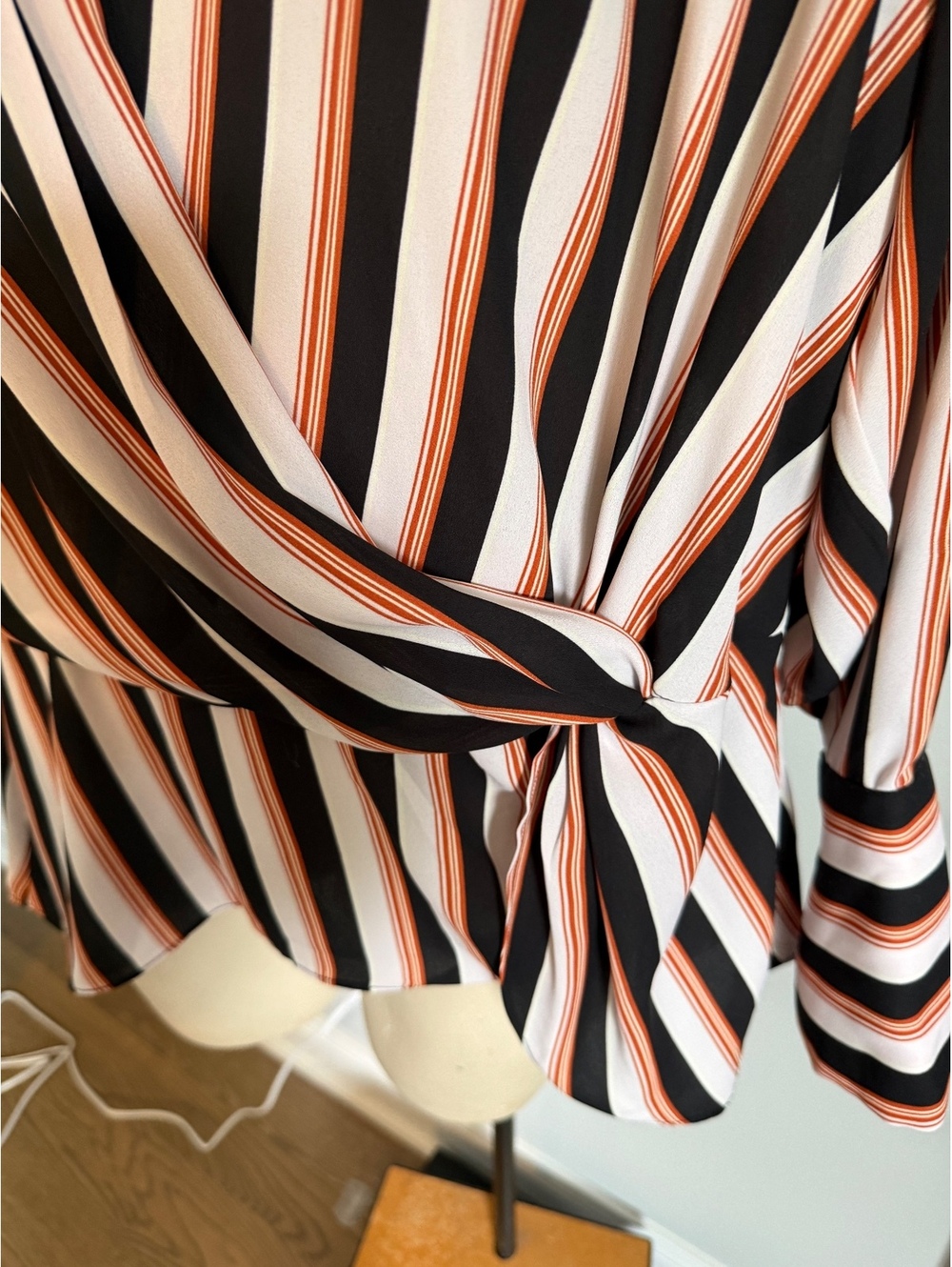 Chelsea28 Women's Striped Wrap Blouse XL - Picture 4 of 8